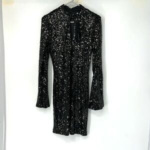 MV Limited NWT slit sleeve sequins mini dress women’s 6